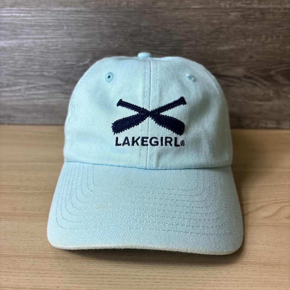 Lakegirl Hat Cap Strap Back Light Blue Embroidered Oars Womens Adjustable Cotton